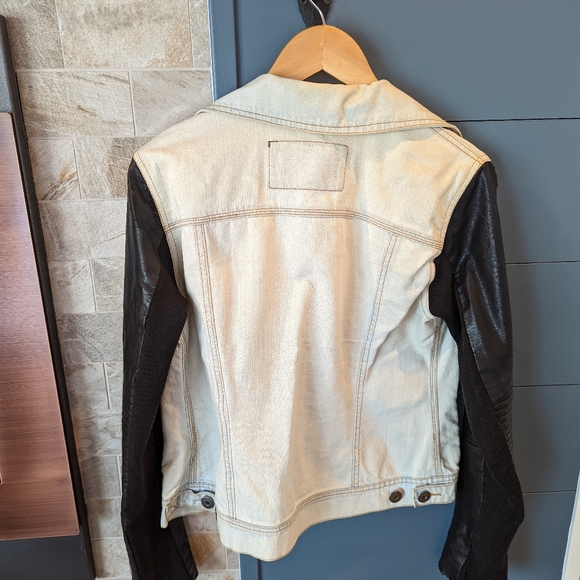 BCBG Jean and Leather jacket - Picture 2 of 5